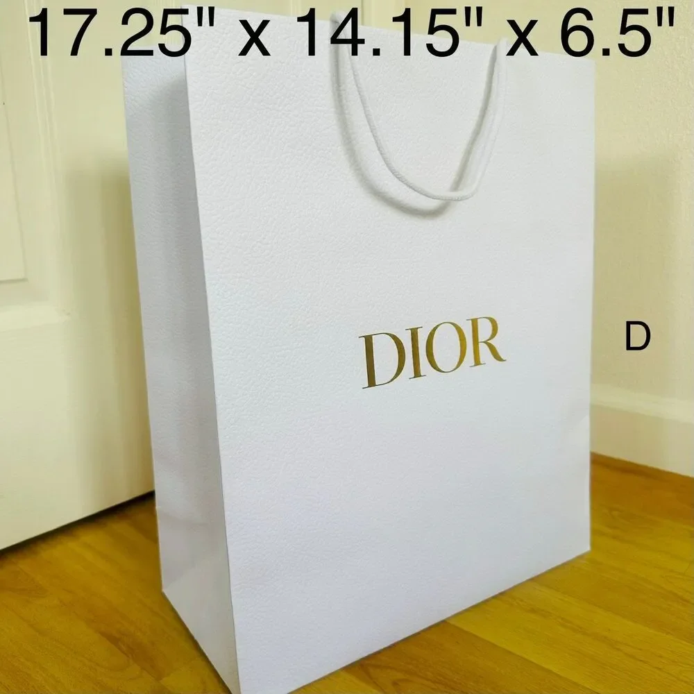 Dior Paper Shopping Bag - white large, 17.25